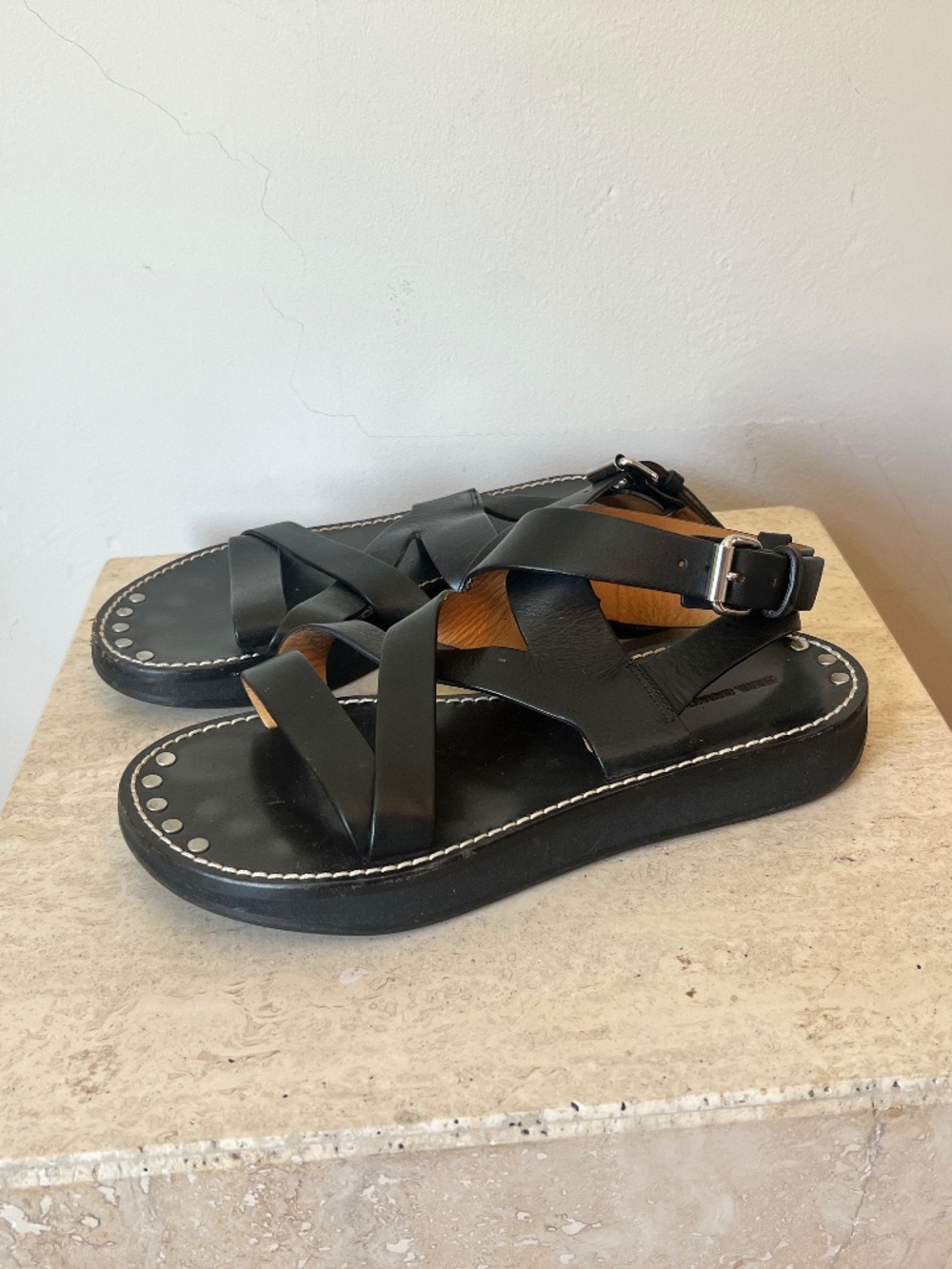 Isabel Marant - Noelly Leather Sandals - 9 - Preowned condition